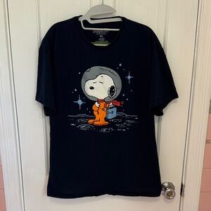 Peanuts “I Need My Space” Snoopy Astronaut T-Shirt - Navy